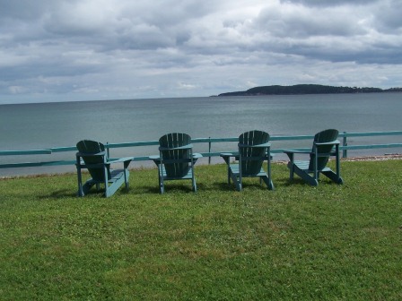 Lawn view - Middle Head on the right